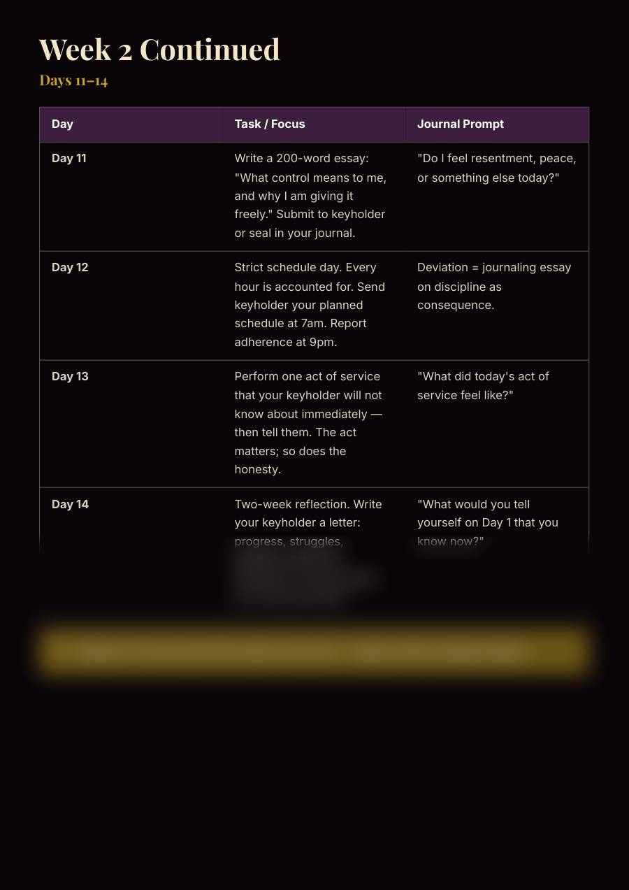 Locktober Immersion Bundle, preview page 1 of 2. The lower part of the page is blurred.