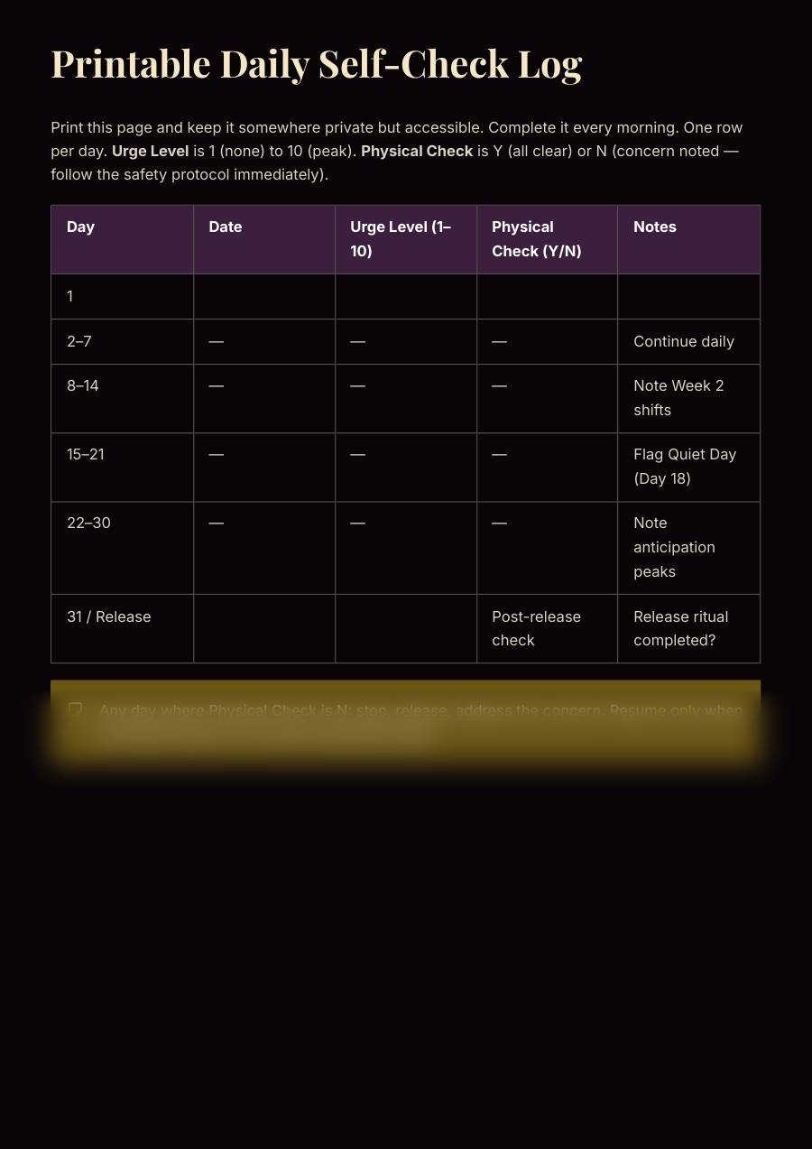 The Solo Locktober Protocol, preview page 2 of 2. The lower part of the page is blurred.